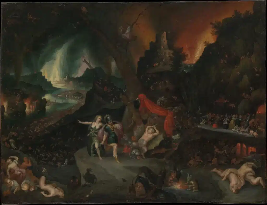 Aeneas and the Sibyl in the Underworld, Jan Brueghel the Younger, 1630s.